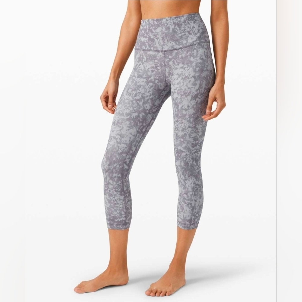 Lululemon Align Crop Summer Shade Ice Grey Multi Size 8